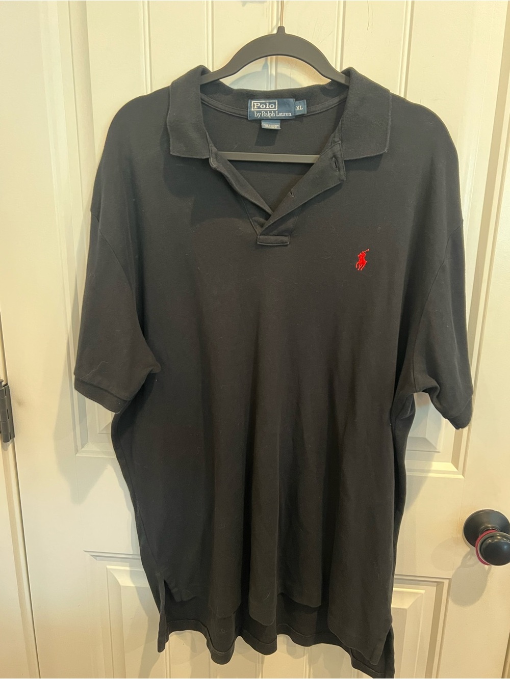 Polo Ralph Lauren Black Polo Shirt XL Red Pony